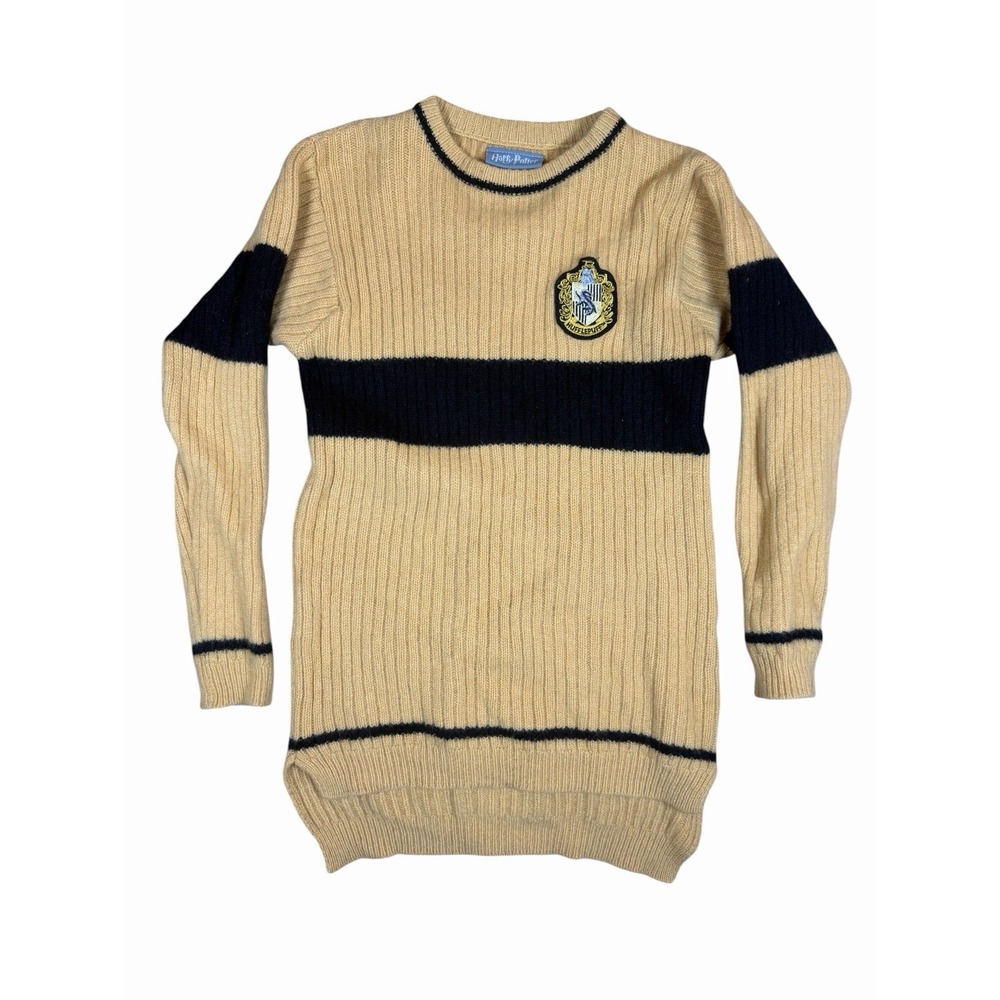 Harry Potter Hufflepuff Lambswool Sweater Womens Small Made Scotland Knit Wool